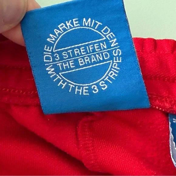 Adidas Originals Scarlet Red 3-Stripes Shorts Men’s Large Trefoil Logo - Picture 7 of 12